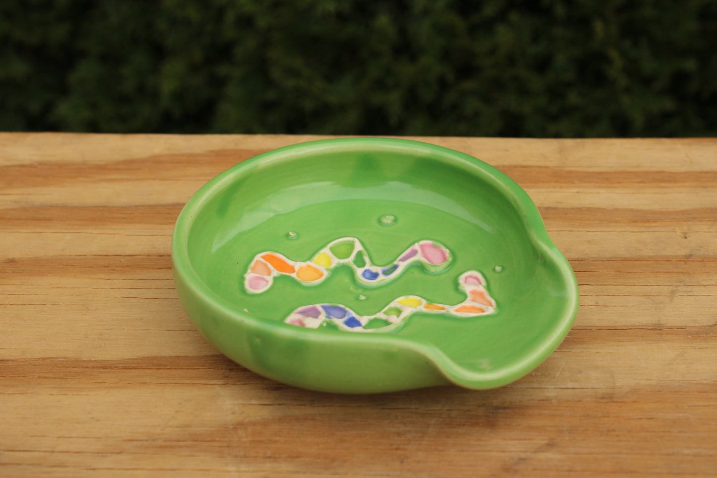 Slip Trailed Spoon Rest 29