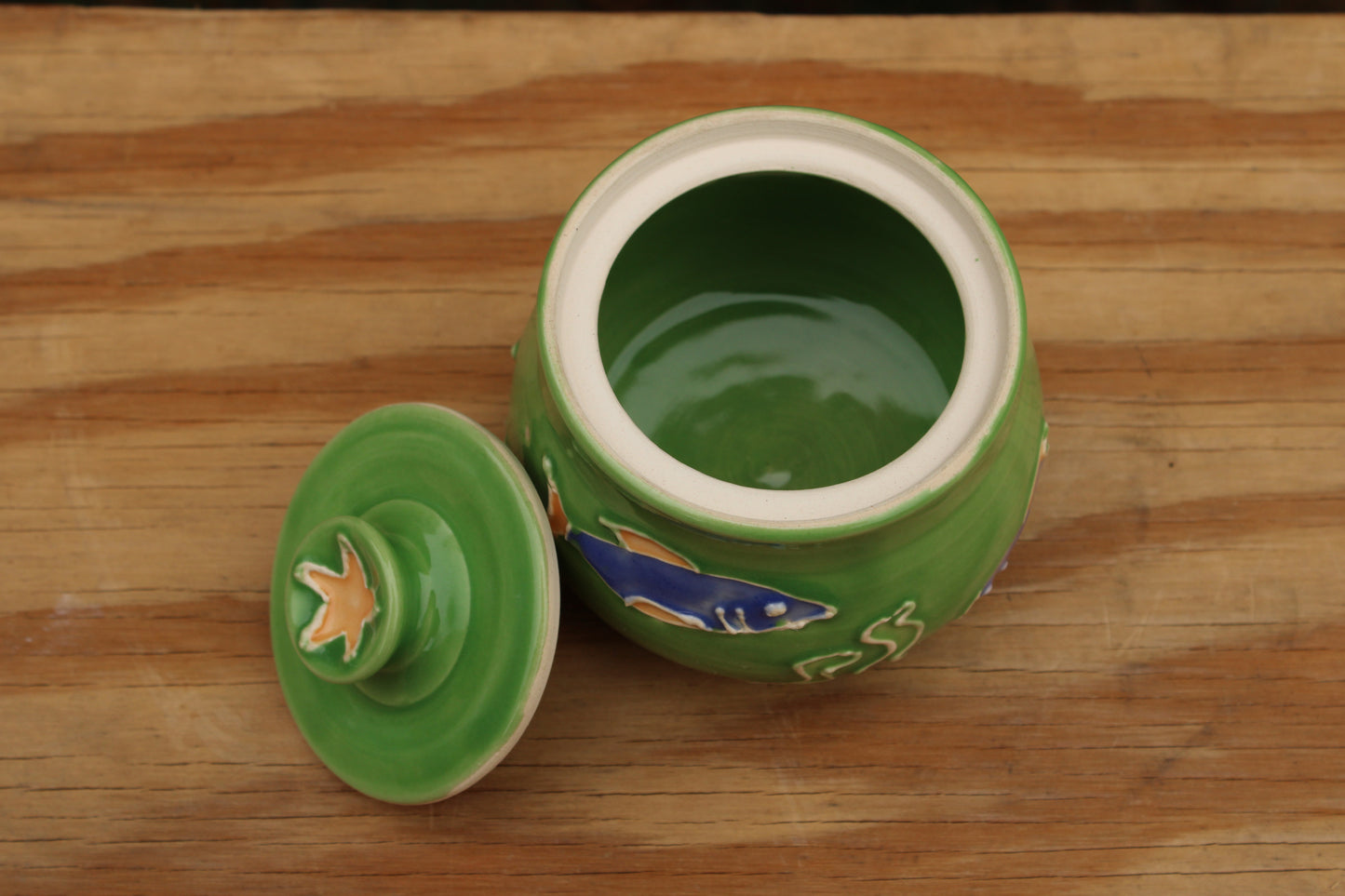 Porcelain Slip-Trailed Jar 4