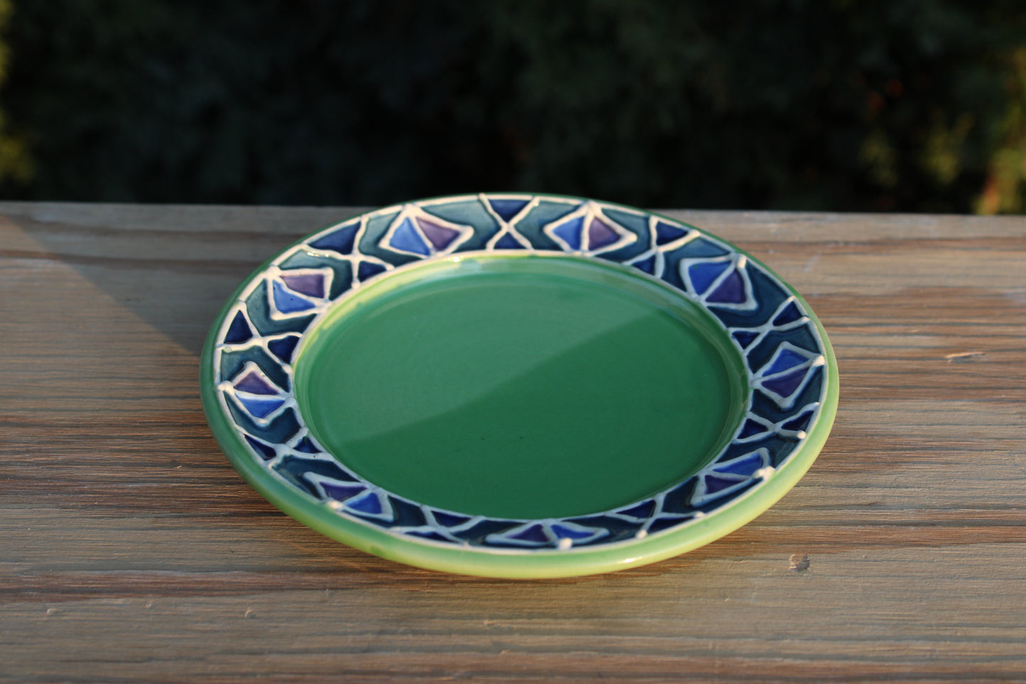"Stained Glass" Dessert Plate 5