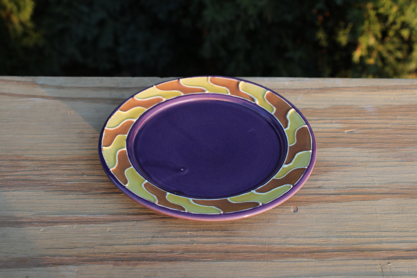 "Stained Glass" Dessert Plate 6