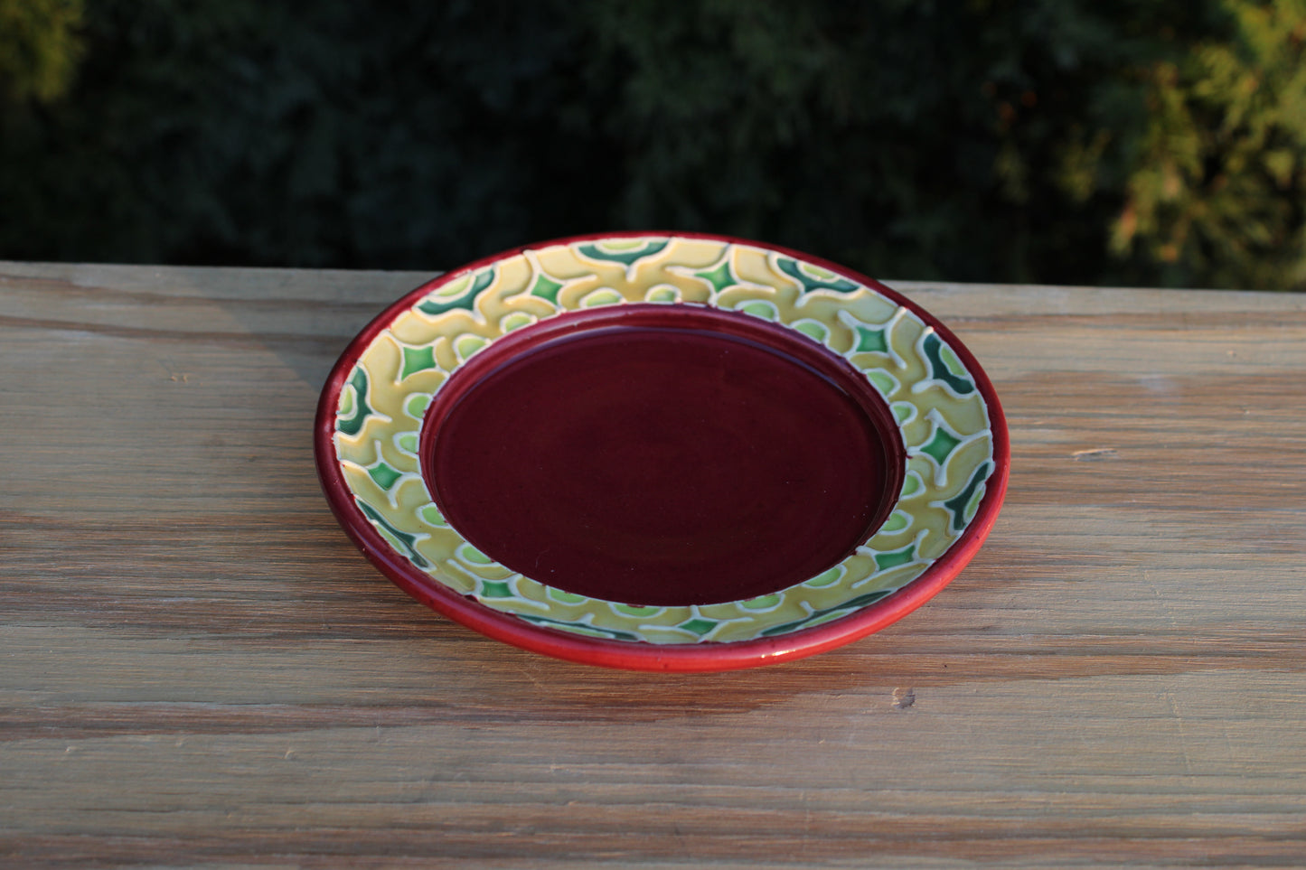 "Stained Glass" Dessert Plate 8