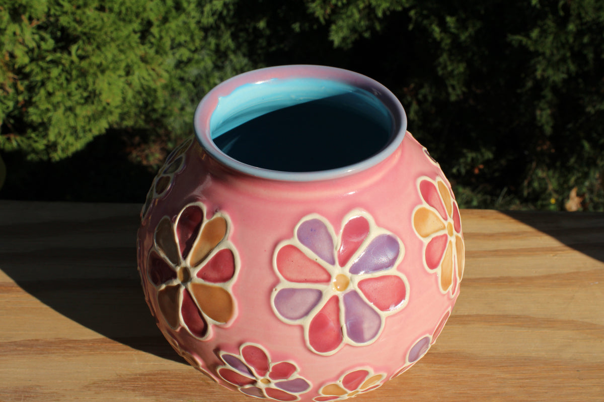 Large "Stained Glass" Vase 9