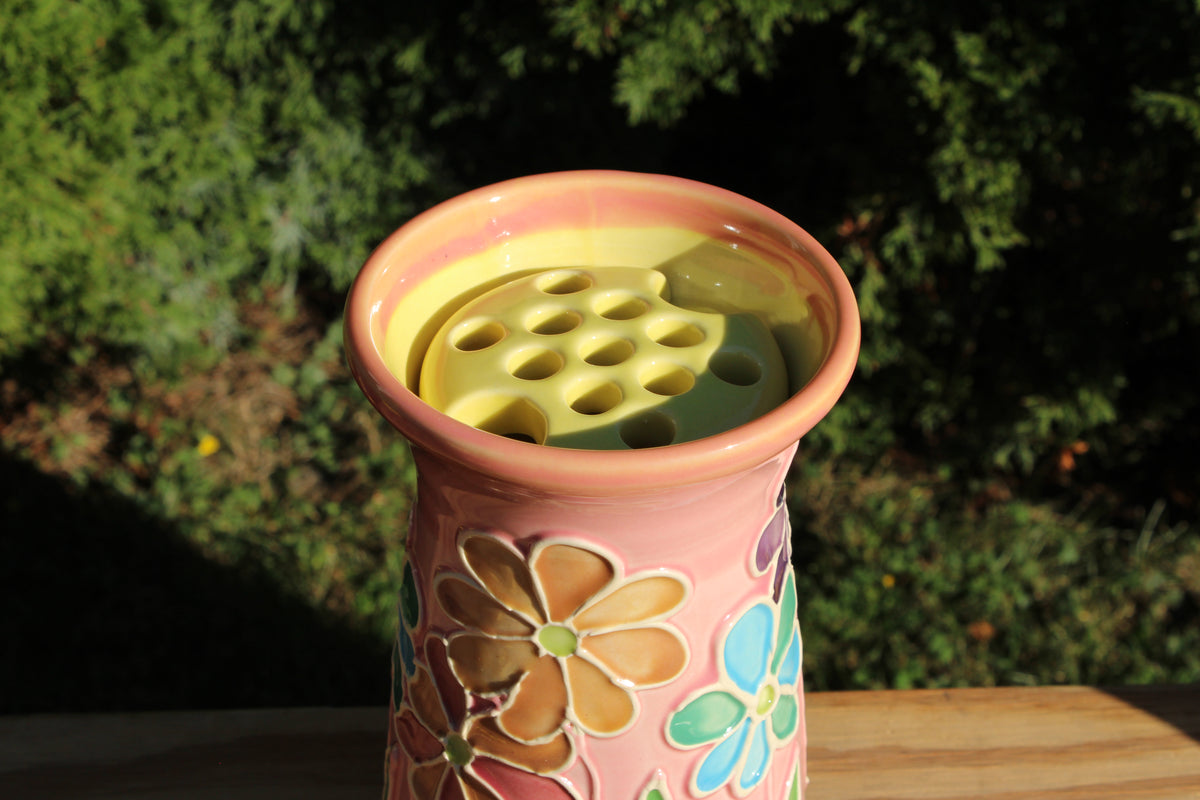 Large "Stained Glass" Vase 12