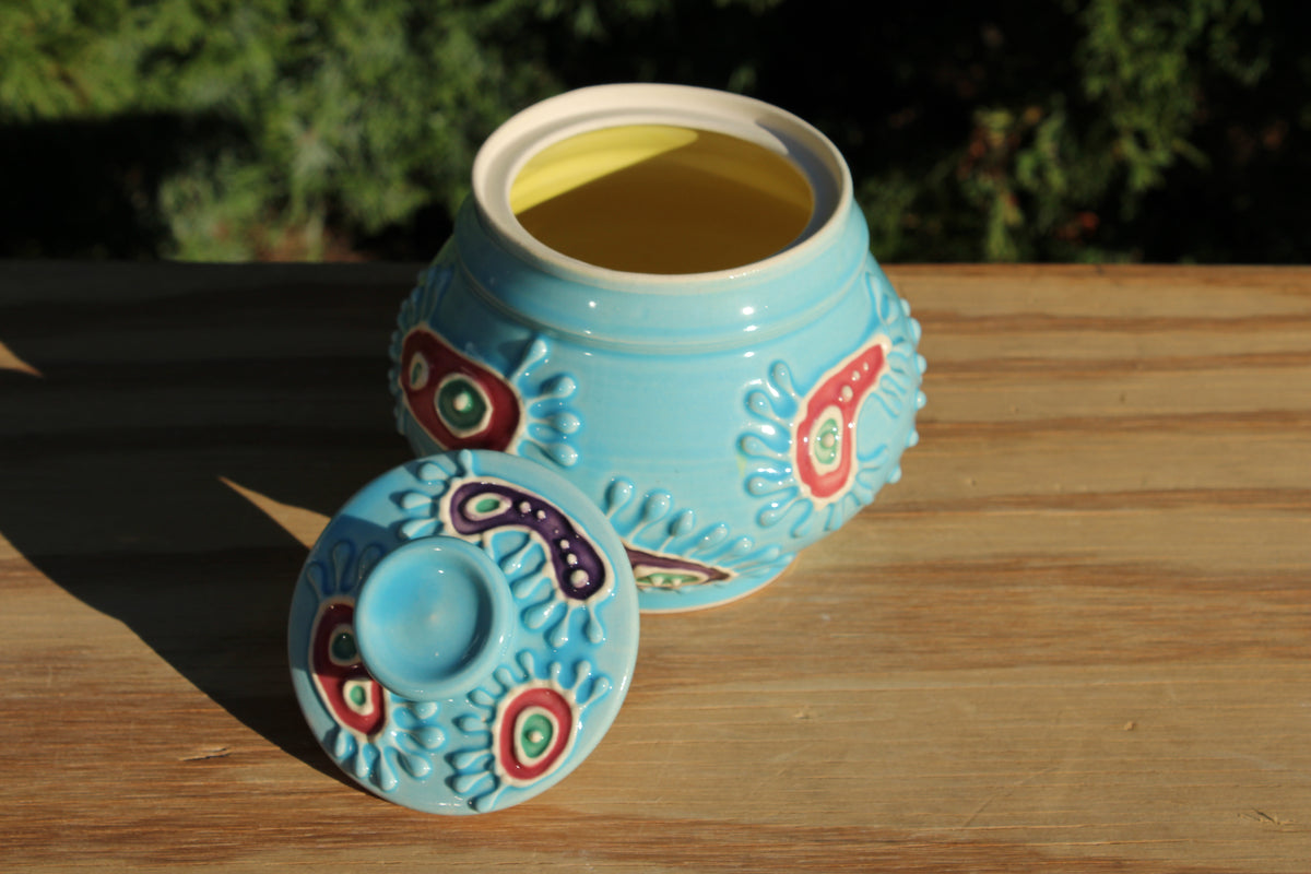 Porcelain Slip-Trailed Jar 23