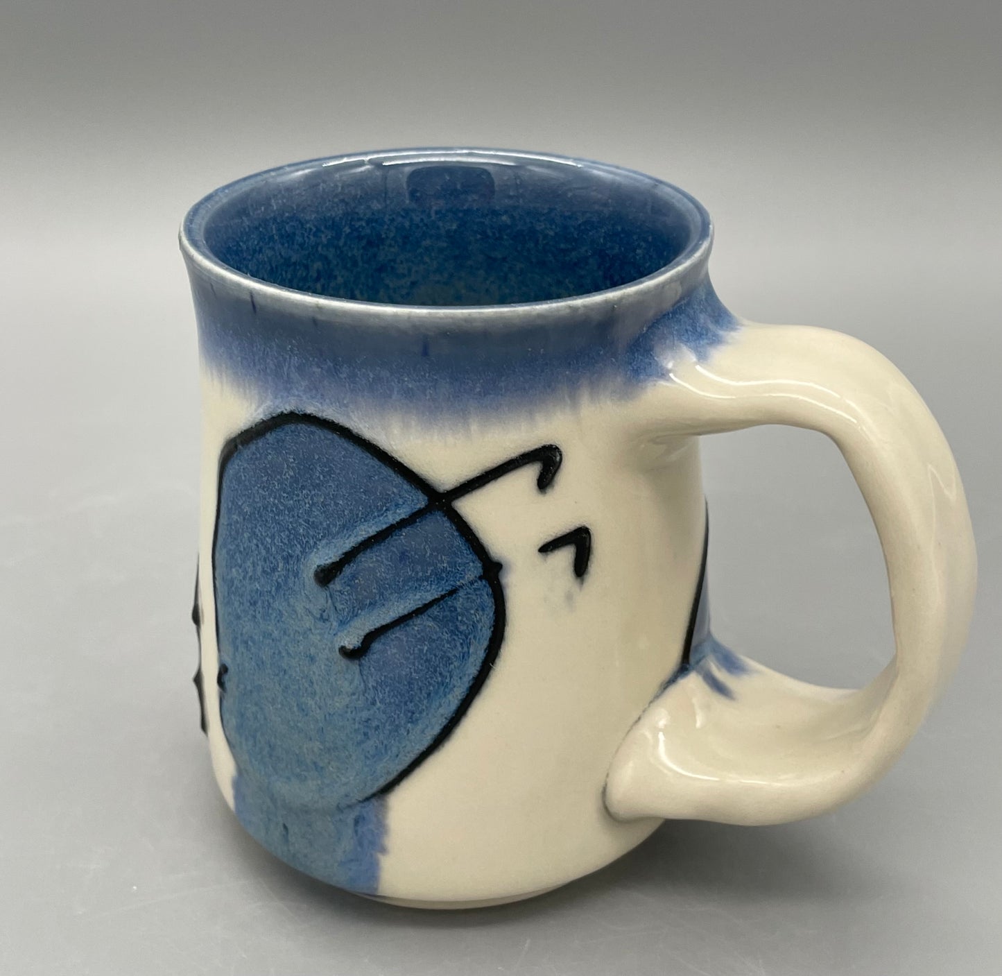 Porcelain Slip Doodle Mug Tall