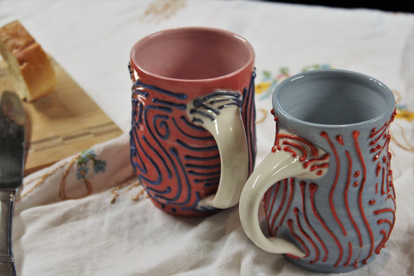 Porcelain Multicolor Ocean Mugs