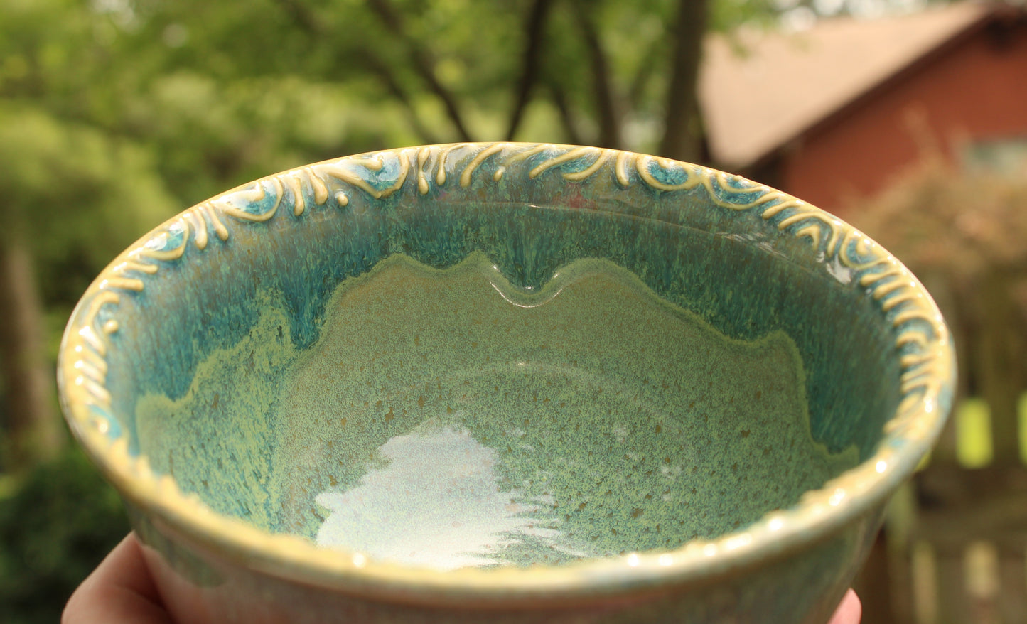 Porcelain Slip Trailed Bowl 5