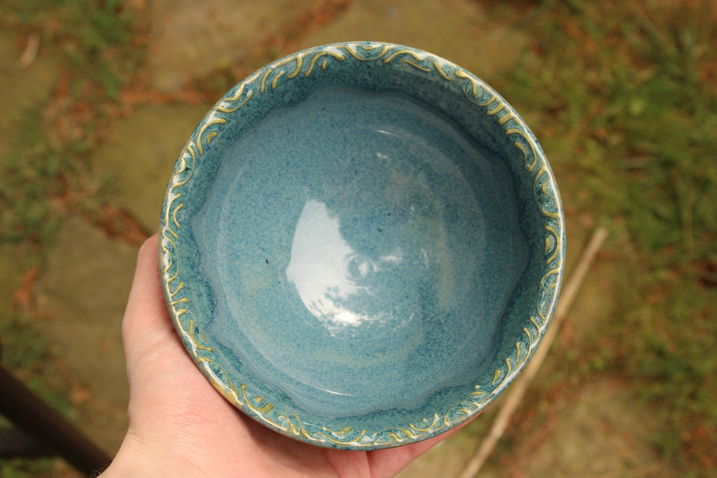 Porcelain Slip Trailed Bowl