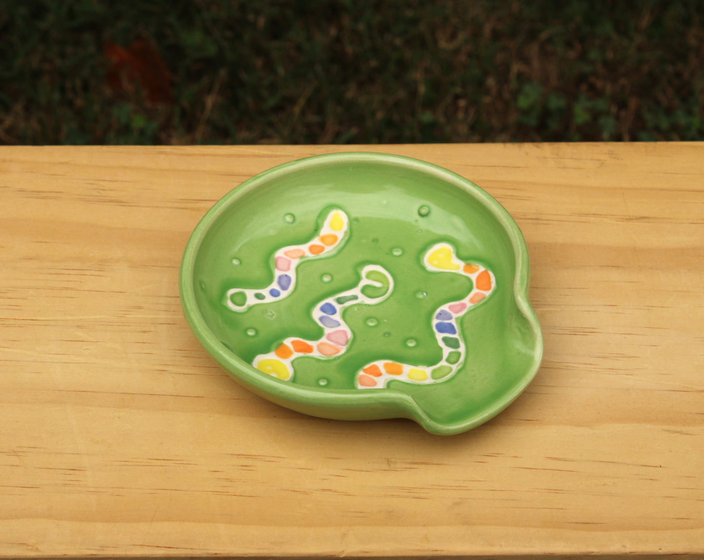 Slip Trailed Spoon Rest 14