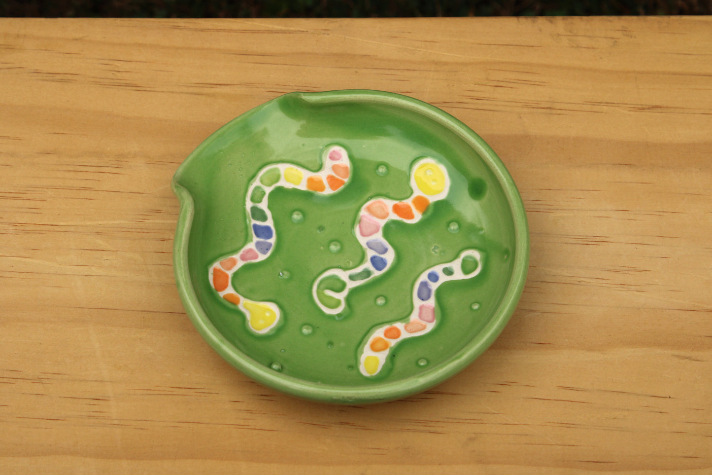 Slip Trailed Spoon Rest 14