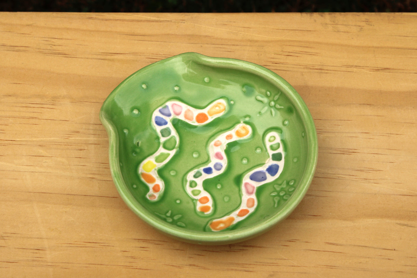 Slip Trailed Spoon Rest 17