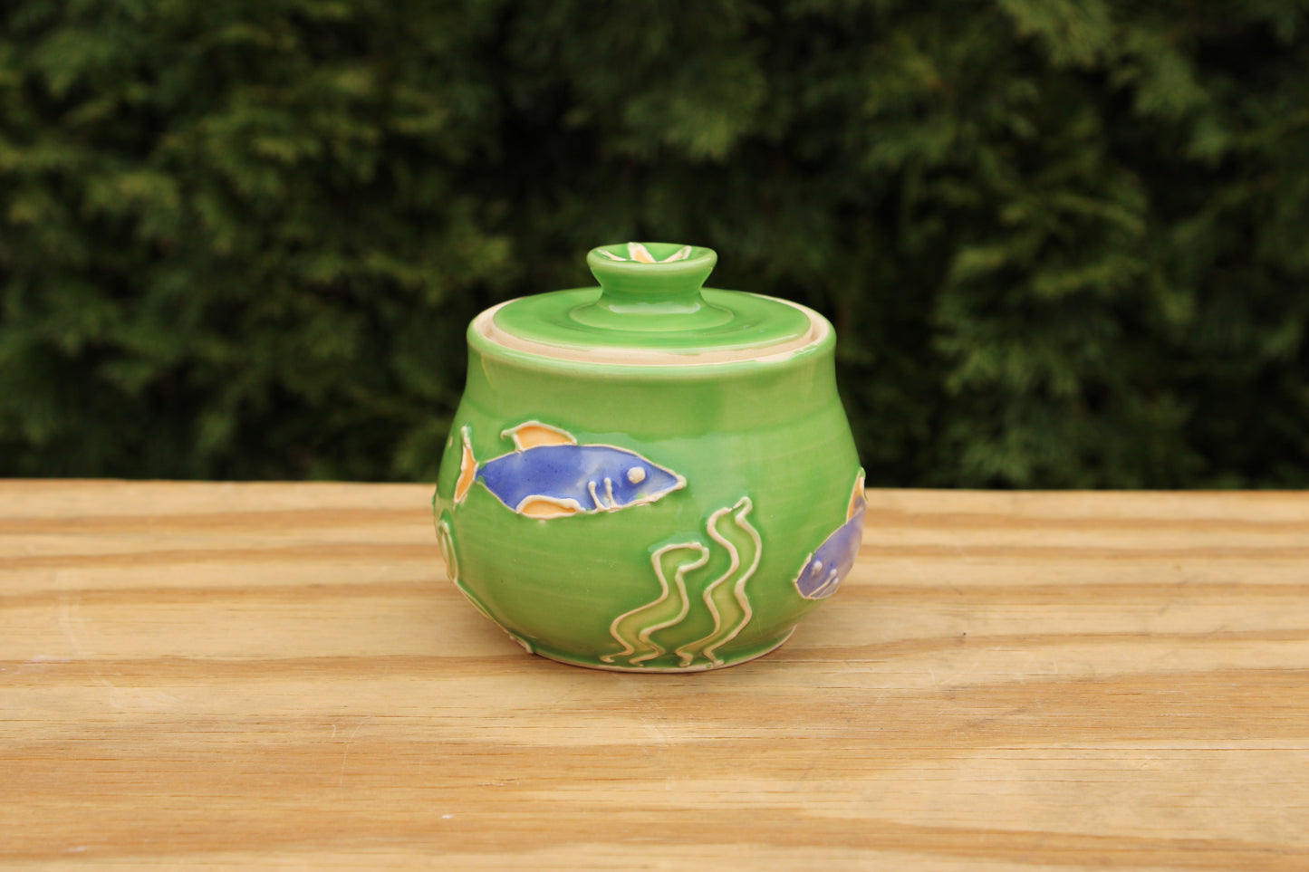 Porcelain Slip-Trailed Jar 4