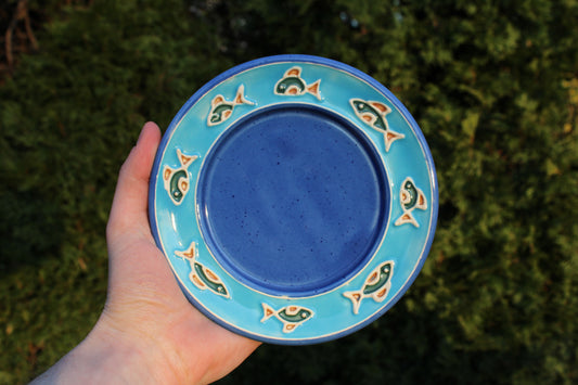 "Stained Glass" Dessert Plate