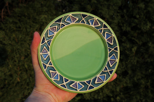 "Stained Glass" Dessert Plate 5