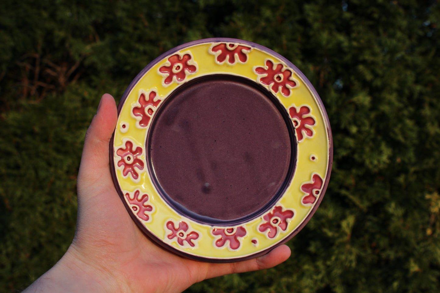 "Stained Glass" Dessert Plate 7