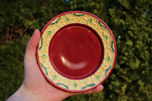 "Stained Glass" Dessert Plate 8