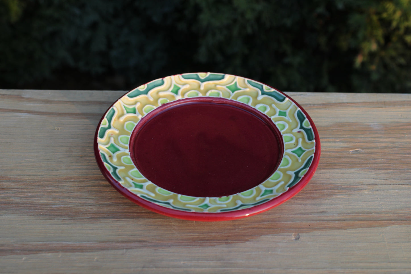 "Stained Glass" Dessert Plate 9