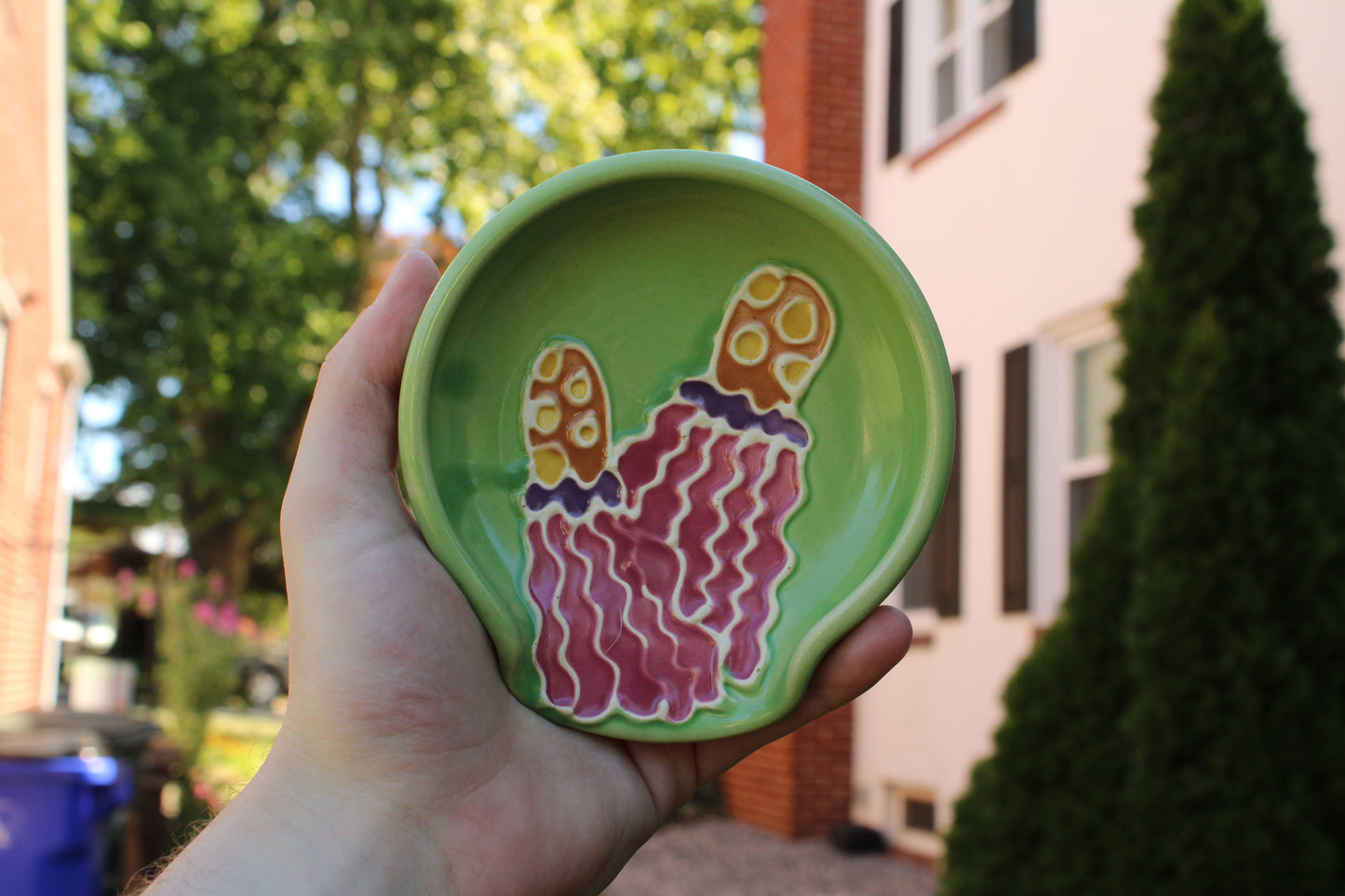 Slip Trailed Spoon Rest 49