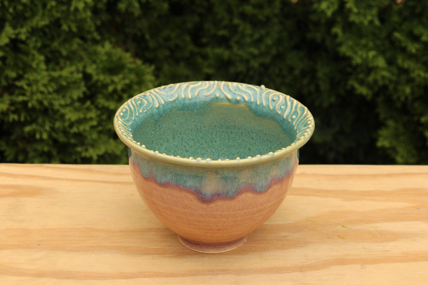 Porcelain Slip Trailed Bowl 25