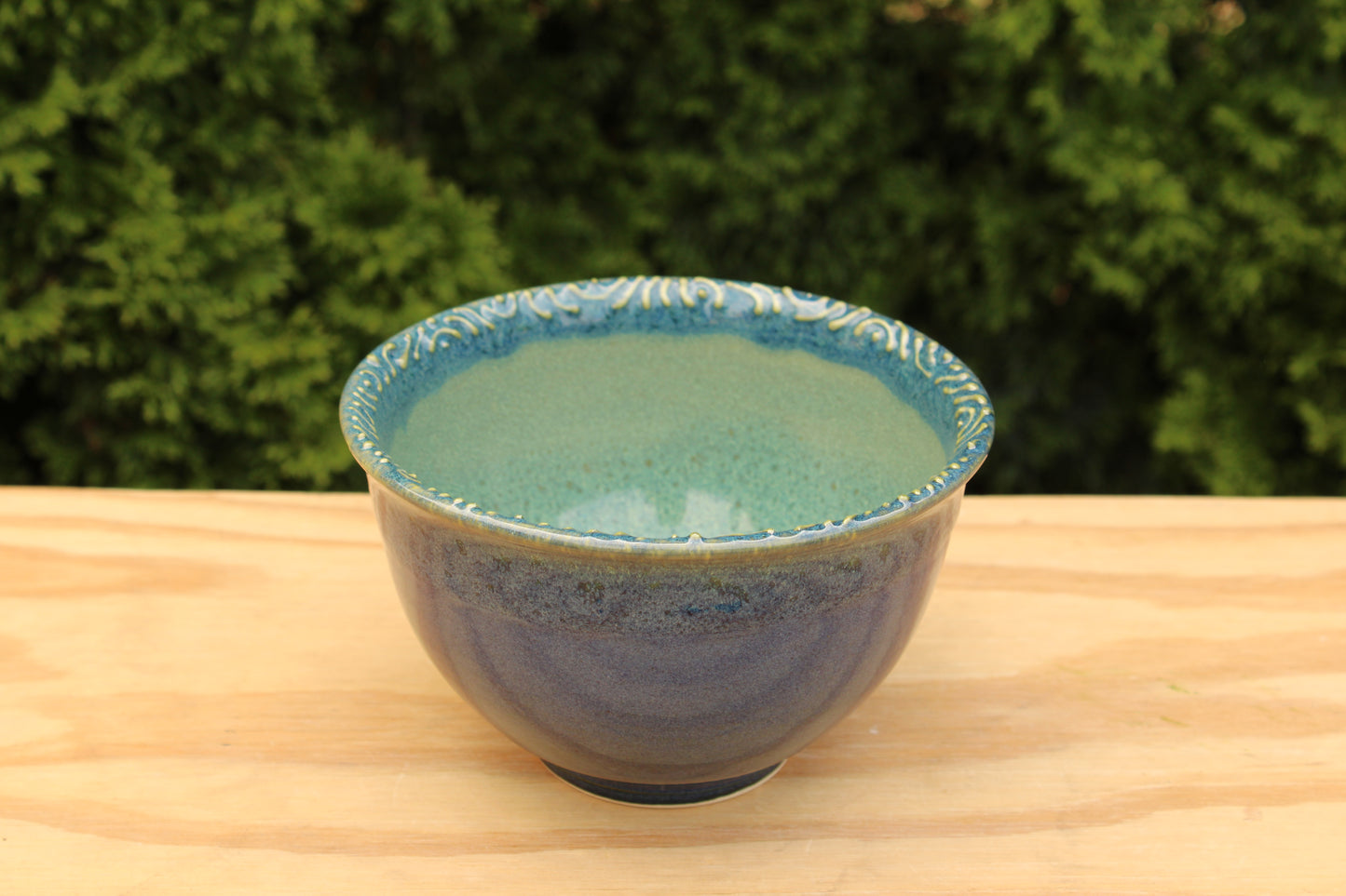 Porcelain Slip Trailed Bowl 19