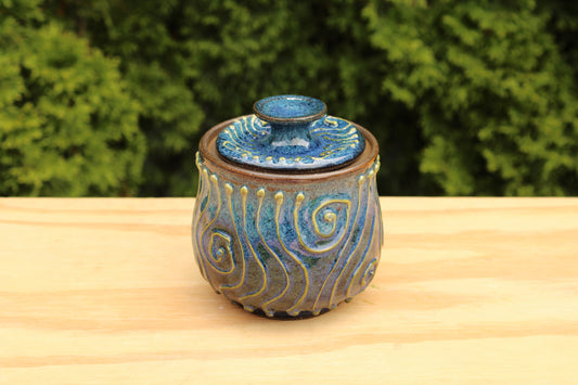 Porcelain Slip-Trailed Jar 19