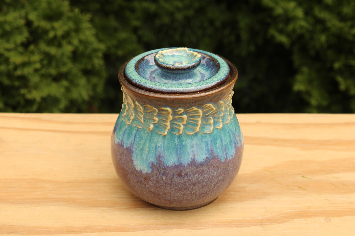 Porcelain Slip-Trailed Jar 17