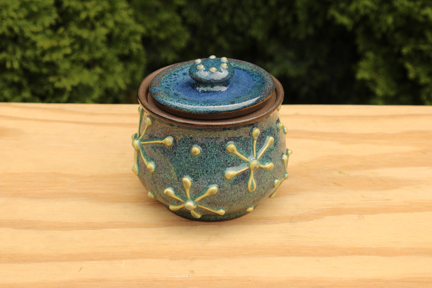 Porcelain Slip-Trailed Jar 13
