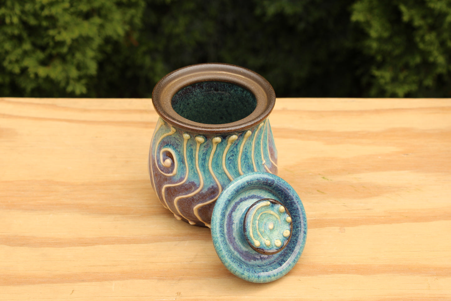 Porcelain Slip-Trailed Jar 18