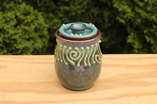 Porcelain Slip-Trailed Jar 15