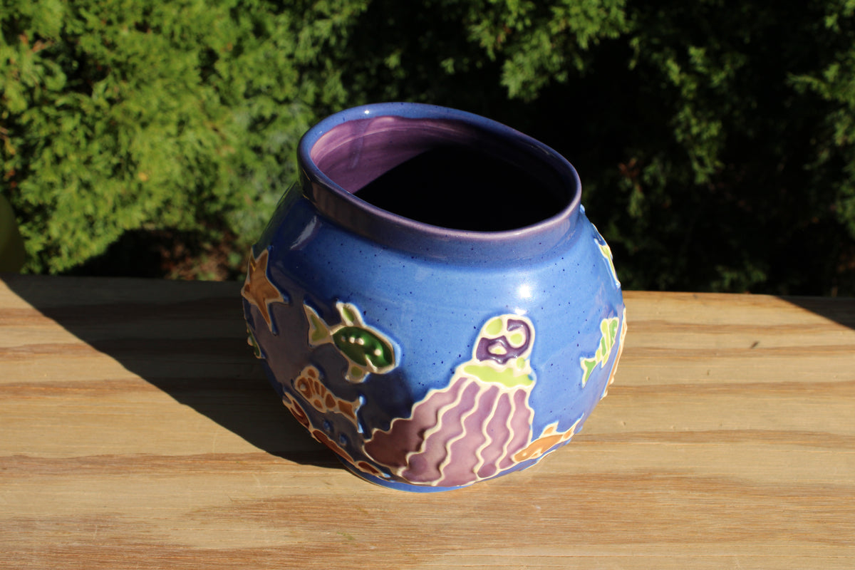 Large "Stained Glass" Vase 8
