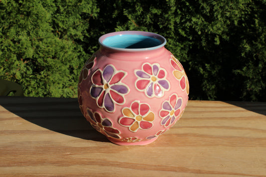 Large "Stained Glass" Vase 9