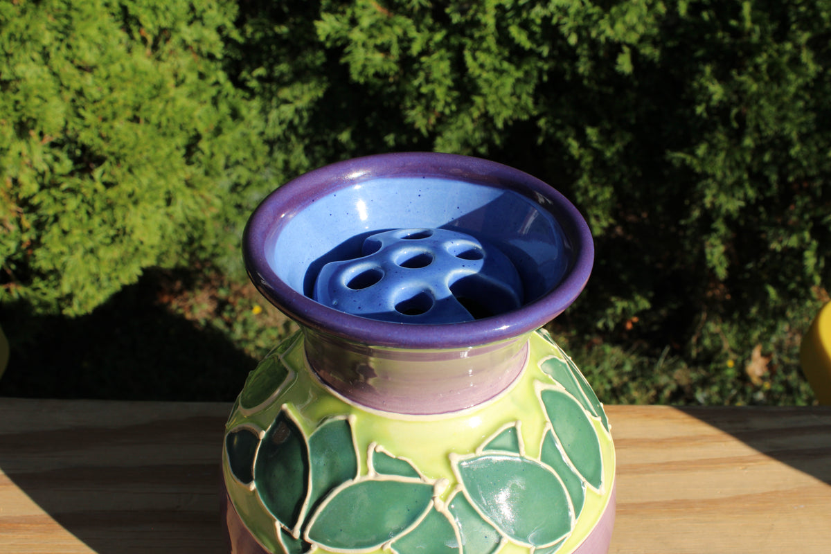 Large "Stained Glass" Vase 10