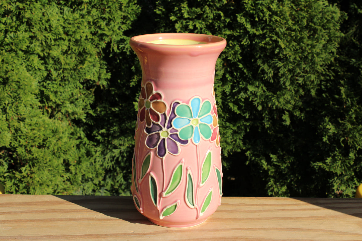 Large "Stained Glass" Vase 12