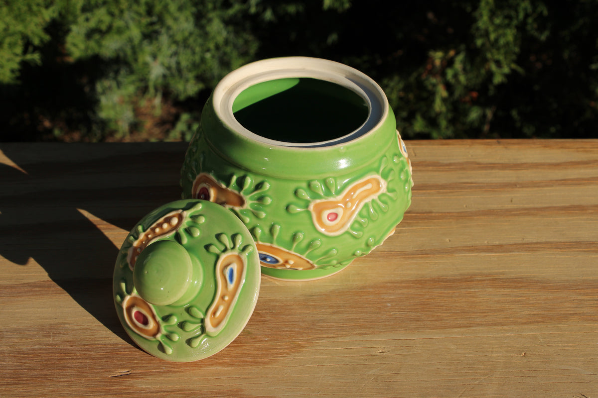 Porcelain Slip-Trailed Jar 21