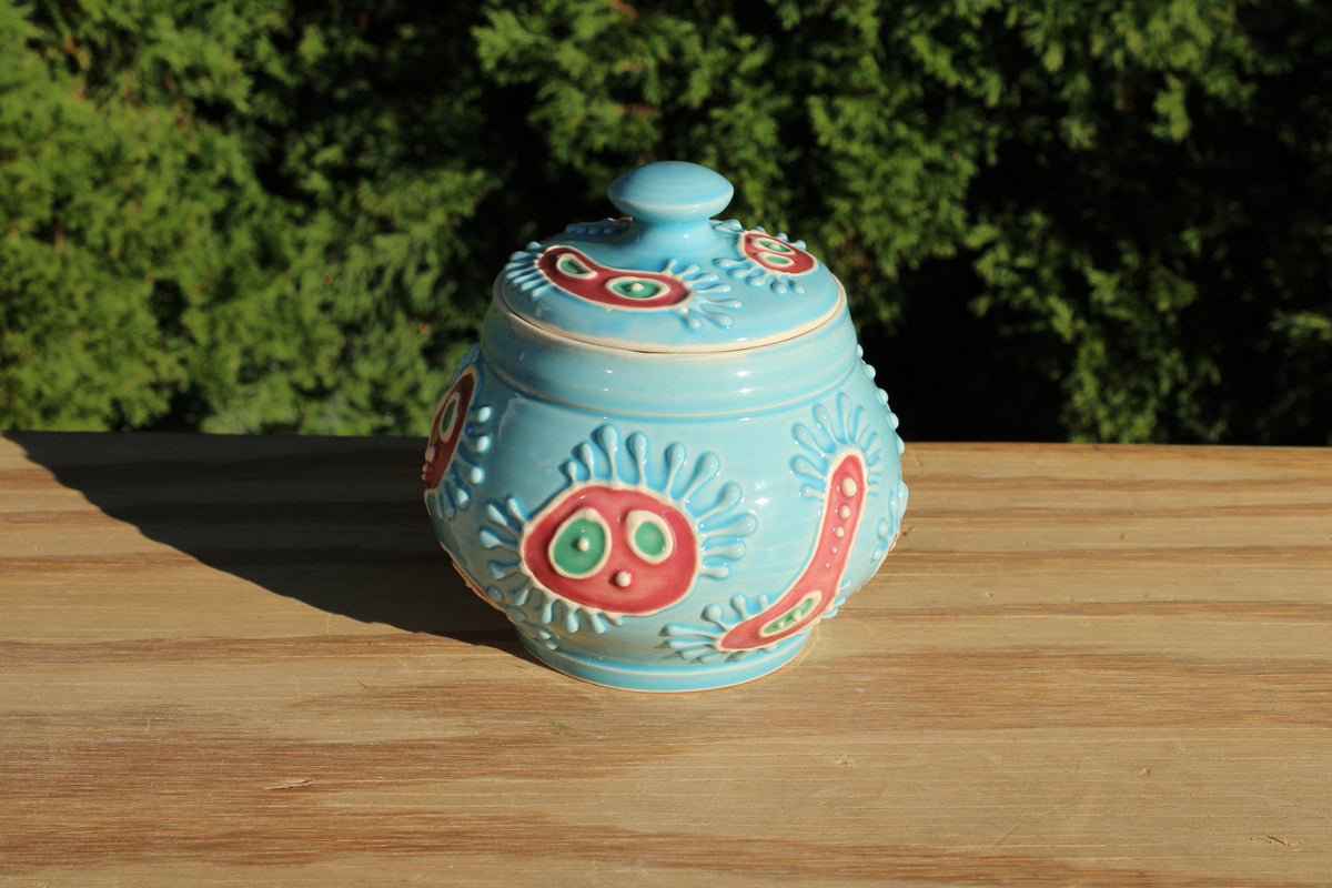 Porcelain Slip-Trailed Jar 22