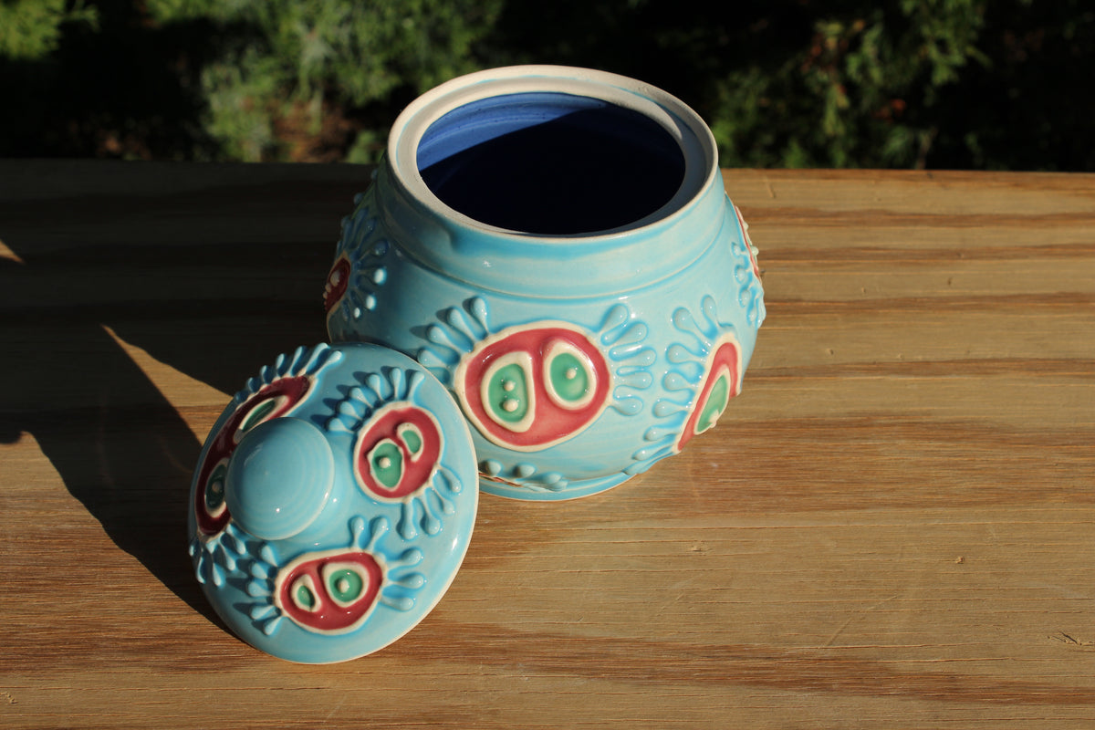 Porcelain Slip-Trailed Jar 22